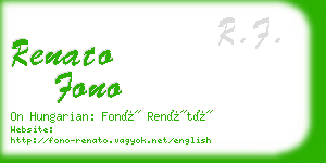 renato fono business card